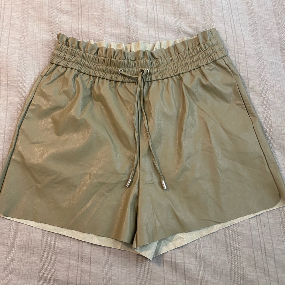 Zenana Faux Leather Shorts